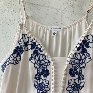 Embroidered tank top